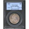 Image 1 : 1853 50C Arrows and Rays MS64 PCGS.
