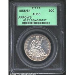 1855/54 50C Arrows AU55 PCGS.