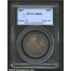 1867 50C MS65 PCGS.