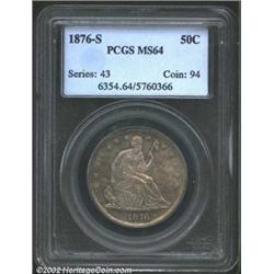 1876-S 50C MS64 PCGS.