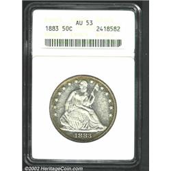 1883 50C AU53 ANACS.