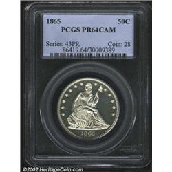 1865 50C PR64 Cameo PCGS.