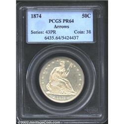 1874 50C Arrows PR64 PCGS.