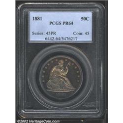 1881 50C PR64 PCGS.