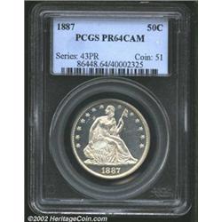 1887 50C PR64 Cameo PCGS.