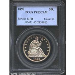 1890 50C PR65 Cameo PCGS.