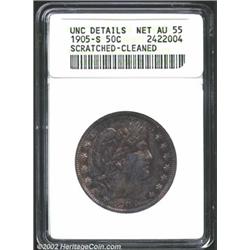 1905-S 50C--Scratched, Cleaned--ANACS.