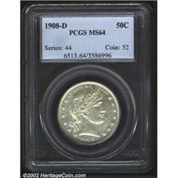 1908-D 50C MS64 PCGS.
