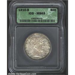 1910-S 50C MS63 ICG.