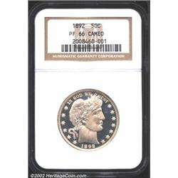 1892 50C PR66 Cameo NGC.