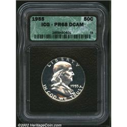 1955 50C PR68 Deep Cameo ICG.