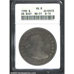 1795 S$1 Draped Bust VG8 ANACS.