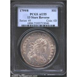 1799/8 S$1 15 Stars Reverse AU55 PCGS.
