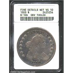 1800 S$1--Obverse Tooled--ANACS.