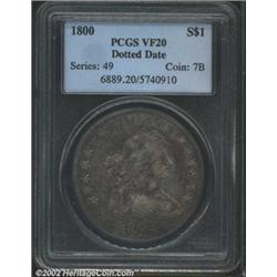 1800 S$1 Dotted Date VF20 PCGS.