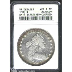 1800 S$1 12 Arrows--Scratched, Cleaned--ANACS.