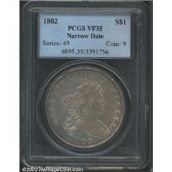 1802 S$1 Narrow Date VF35 PCGS.