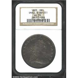 1803 S$1 Small 3 AU55 NGC.
