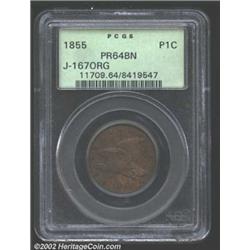 1855 P1C Flying Eagle Cent, Judd-167 Original, Pollock-193, R.