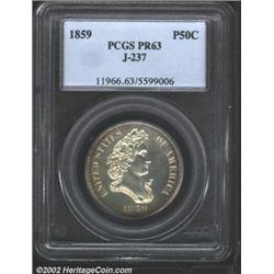 1859 P50C Half Dollar, Judd-237, Pollock-293, R.