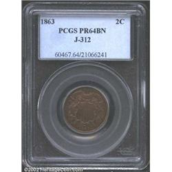 1863 2C Two Cents, Judd-312, Pollock-377, R.