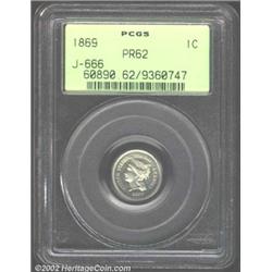 1869 1C One Cent, Judd-666, Pollock-741, 742, 743, R.