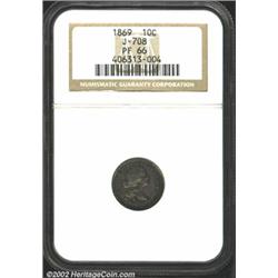 1869 10C Standard Silver Ten Cents, Judd-708, Pollock-787, R.