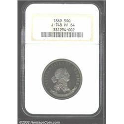 1869 50C Standard Silver Half Dollar, Judd-748, Pollock-831, R.