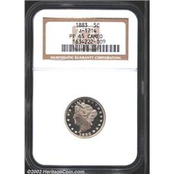 1883 5C Liberty Head Five Cents, Judd-1714, Pollock-1919, R.