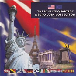 The 50 State Quarters & Euro Coin Collection