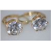Image 1 : 14K GOLD PLATED CZ CLEAR EARRINGS