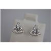 Image 1 : TRIANGLE CZ STUD EARRINGS .925 STERLING SILVER