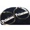 Image 1 : 14K GOLD PLATED PRINCESS HOOP EARRINGS