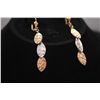 Image 2 : 14K GOLD PLATED LEAF HANGING EARRINGS