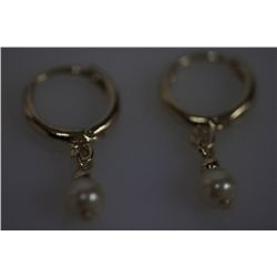 14K GOLD PLATED PEARL EARRINGS SMALL