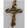 Image 1 : 14K GOLD PLATED JESUS CROSS PENDANT