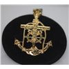 Image 2 : 14K GOLD PLATED JESUS CROSS AND ANCHOR PENDANT