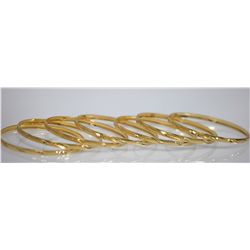 14K GOLD PLATED BANGLES SET OF 7