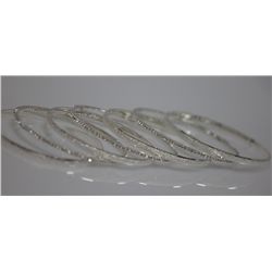14K GOLD PLATED CZ BANGLES SET OF 7