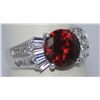Image 2 : FASHION JEWELRY WHITE AND RED CZ RING