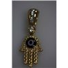 Image 2 : 14K GOLD PLATED CZ ALL SEEING EYE  PENDANT