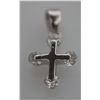 Image 1 : CZ CROSS PENDANT .925 STERLING SILVER