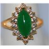 Image 1 : FASHION JEWELRY CZ AND JADE RING
