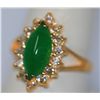 Image 2 : FASHION JEWELRY CZ AND JADE RING