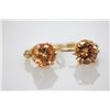 Image 1 : 14K GOLD PLATED CZ ORANGE EARRINGS