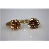 Image 2 : 14K GOLD PLATED CZ ORANGE EARRINGS