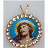 Image 1 : 14K GOLD PLATED CZ JESUS PENDANT