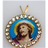 Image 2 : 14K GOLD PLATED CZ JESUS PENDANT