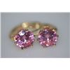 Image 1 : 14K GOLD PLATED CZ PINK EARRINGS