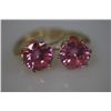 Image 2 : 14K GOLD PLATED CZ PINK EARRINGS